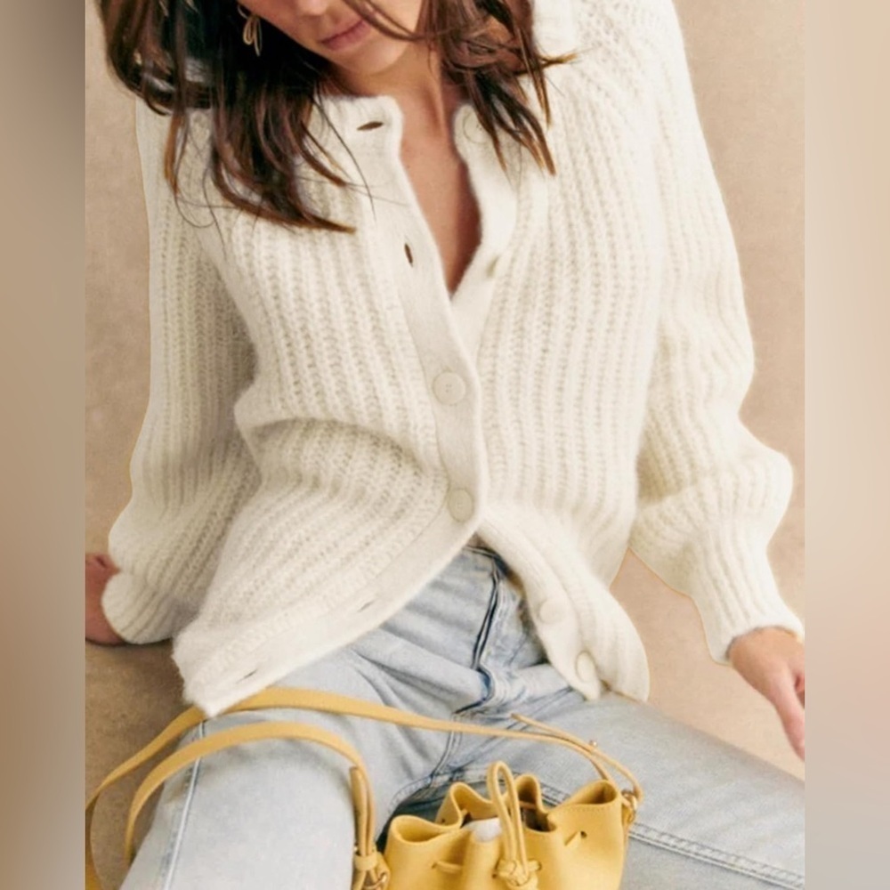 New Casual Long Sleeve Crewneck Button Down Cardigan Sweater Knit Outwear